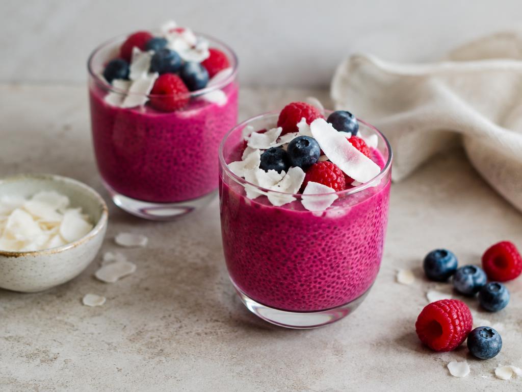 Beet Coconut Chia Pudding